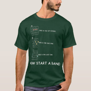 Funny Guitar Now Start A Band Vintage Music T-Shirt
