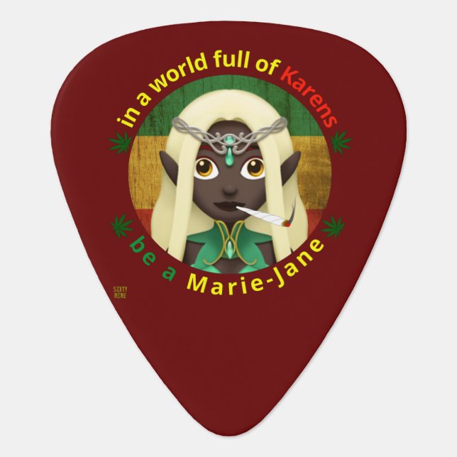 funny guitar pick  "BE A MARIE-JANE" (Front)