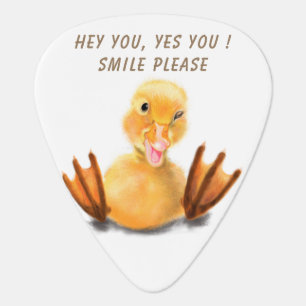 Funny Guitar Pick with Yellow Duck - Smile