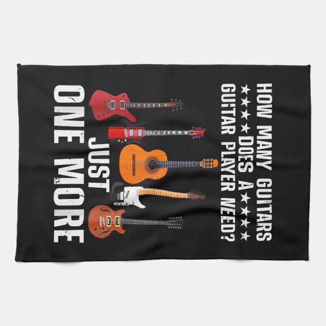 Funny Guitar Player Art For Men Women Guitarist Gu Kitchen Towel (Horizontal)