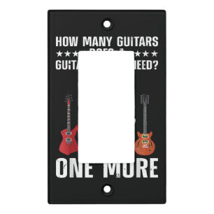 Funny Guitar Player Art For Men Women Guitarist Gu Light Switch Cover