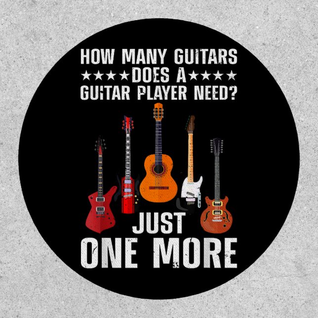 Funny Guitar Player Art For Men Women Guitarist Gu Patch (Front)