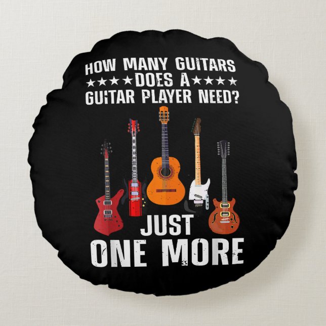 Funny Guitar Player Art For Men Women Guitarist Gu Round Pillow (Front)