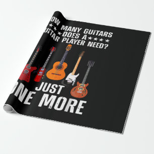 Funny Guitar Player Art For Men Women Guitarist Gu Wrapping Paper