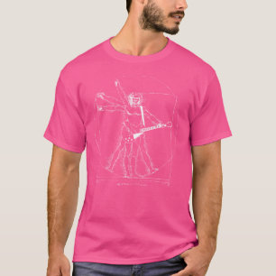 Funny Guitar Player Da Vinci Vitruvian Man Musicia T-Shirt