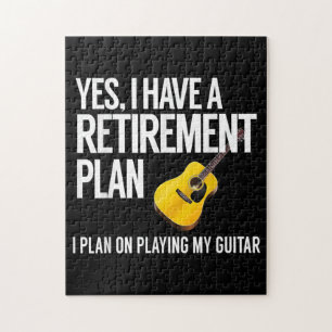 Funny Guitar Player Retirement Gift Jigsaw Puzzle
