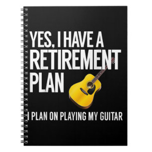 Funny Guitar Player Retirement Gift Notebook