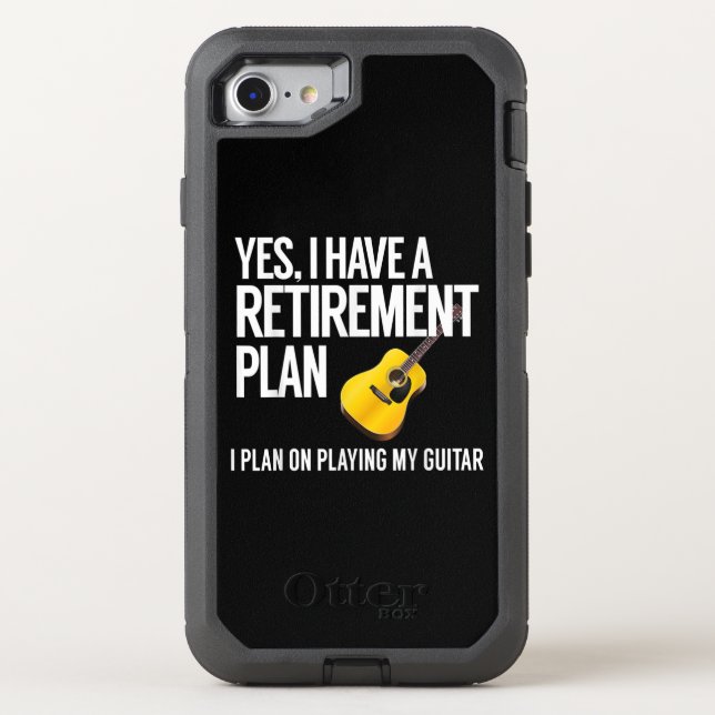 Funny Guitar Player Retirement Gift Otterbox iPhone Case (Back)