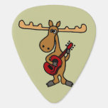 Funny Guitar Playing Moose Guitar Pick at Zazzle
