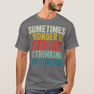 Funny Guitar Retro Guitarist Jazz Guitar Acoustic  T-Shirt