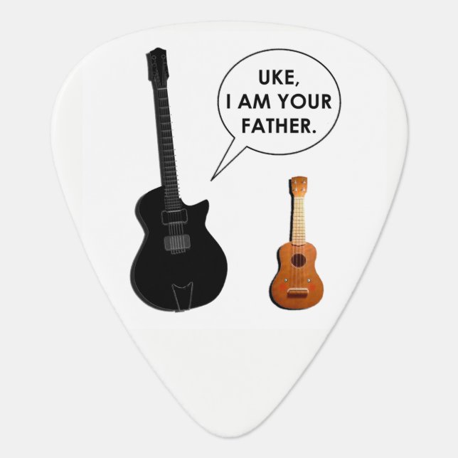 Funny Guitar Uke Cartoon Pick (Front)