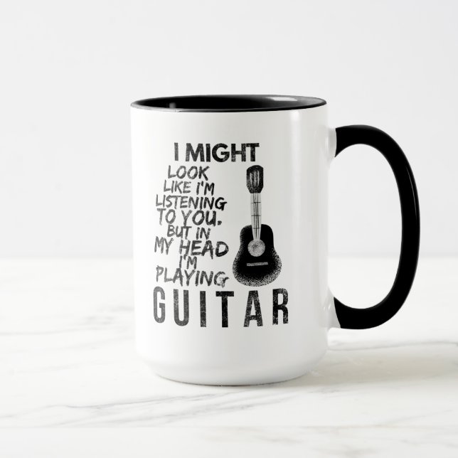 funny guitarist guitar player mug (Right)