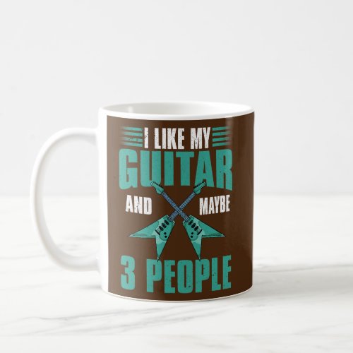 Funny Guitarist Rock Musical Instrument Electric Coffee Mug