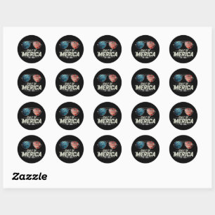 Funny Gulf Of USA America 2025 Retro Sunglasses Classic Round Sticker