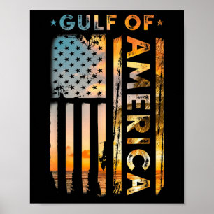 Funny Gulf Of Usa America Vintage American Flag Be Poster