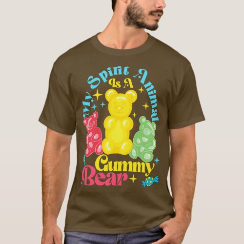 Funny Gummy Bear Art For Kids Girls Boys Candy Lov T_Shirt