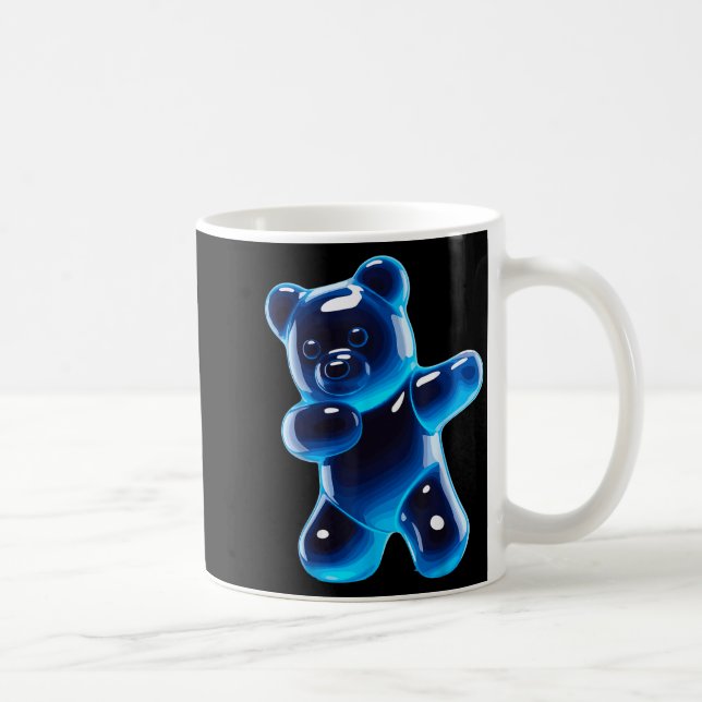 Funny Gummy Bear Art For Men Women Kids Candy Bear Coffee Mug (Right)