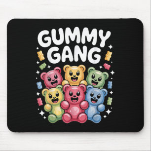 Funny Gummy Bear Design For Men Women Kids Gummy B Mouse Pad