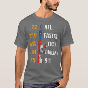 Funny Gun Rifle USA Offensive Humor Patriotic T-Shirt