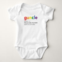 Funny Guncle Definition Print Baby Bodysuit Funny Guncle Definition Print Baby Bodysuit
