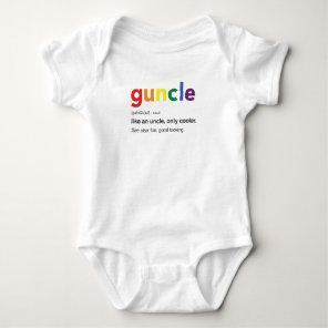 Funny Guncle Definition Print Baby Bodysuit