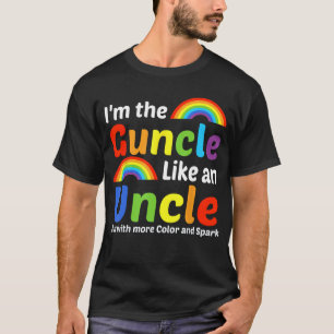 Funny Guncle Gay Uncle Pride Color Rainbow T-Shirt
