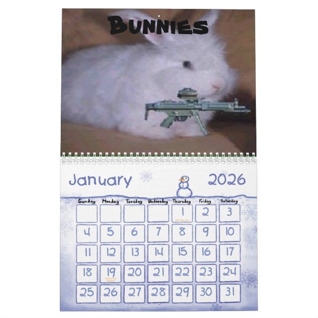 Funny guns Calendar (Jan 2026)