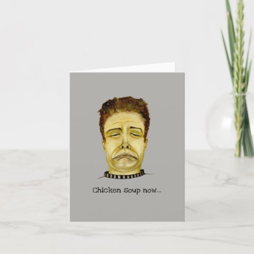 Funny Guy Not Feeling Good Card