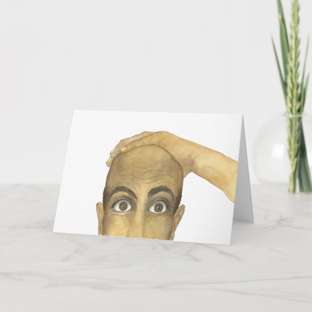 Funny Guy With No Hair Card (Front)