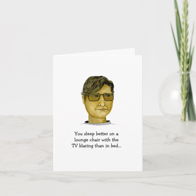 Funny Guy with Pre-Sleep Card (Front)