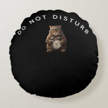 Funny Gym Cat Off Duty Pillow – Cute Relax Decor