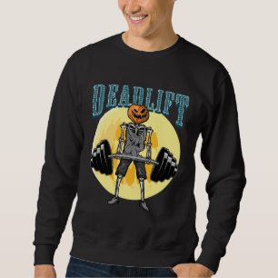 Funny Gym Deadlift Skeleton Weight Lifter Sweatshirt