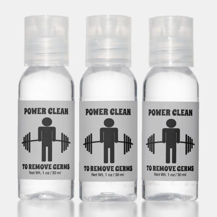 Funny Hand Sanitizer Quotes Funny Gym Fitness Quote Barbell Workout Clean Hand Sanitizer | Zazzle.com