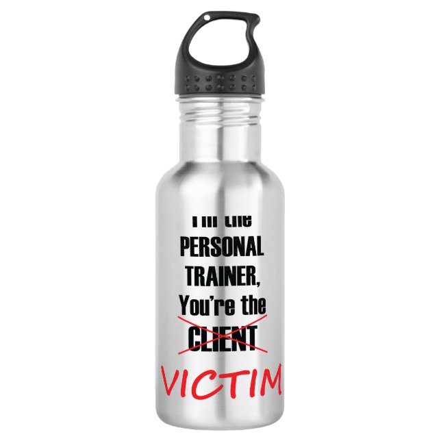 Funny Gym Fitness Training Water Bottle (Front)