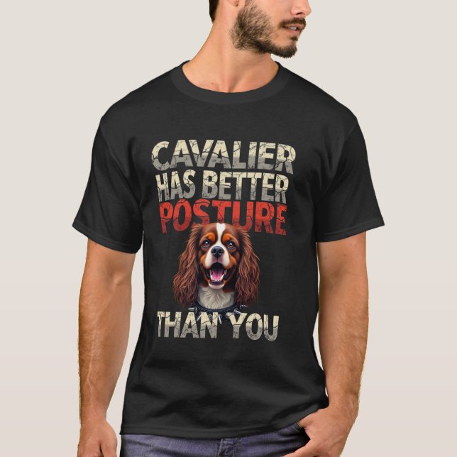 Funny Gym Gift for Cavalier King Charles Spaniel D T-Shirt (Front)