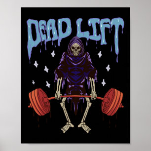 Funny Gym - Grim Reaper Deadlift Workout - Occult Poster