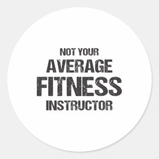 Funny Gym Instructor Workout Fitness Gift Bodybuil Classic Round Sticker