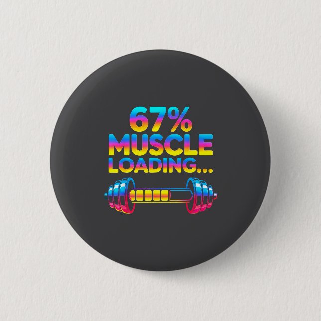 Funny Gym Meme 67  Button (Front)
