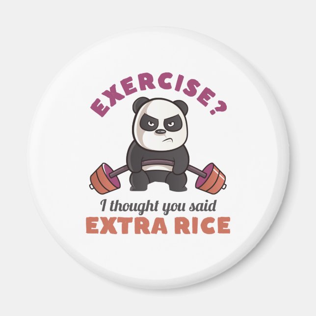 Funny Gym Motivation Fitness Training and Workout Magnet (Front)
