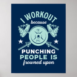 Funny Gym Motivation Fitness Training and Workout Poster