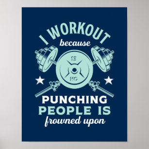 Funny Exercise Quotes Posters & Prints | Zazzle