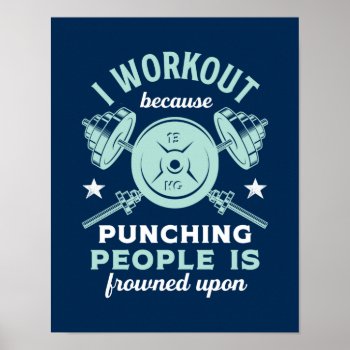 Funny Gym Motivation Fitness Training And Workout Poster by raindwops at Zazzle