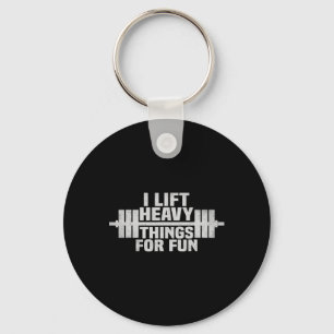 Funny Gym Pun Weightlifting Muscle Crew Workout We Keychain