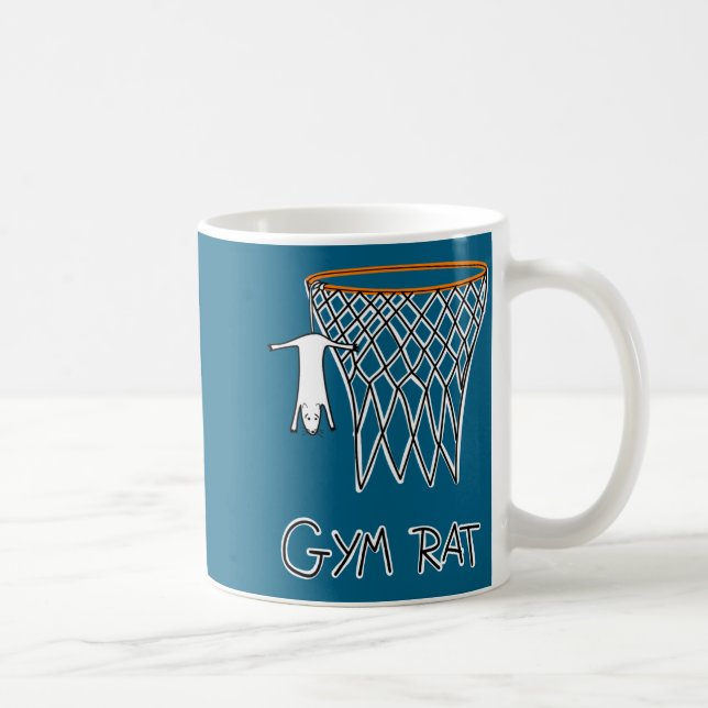 Funny Gym Rat Basketball Hoop  Coffee Mug (Right)