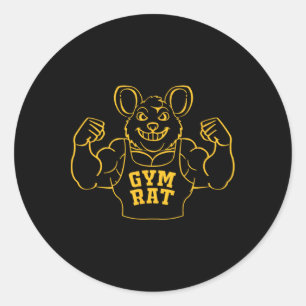 Funny Gym Rat Bodybuilding For Gym Lovers Classic Round Sticker