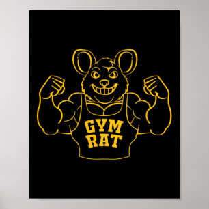Funny Gym Rat Bodybuilding For Gym Lovers Poster