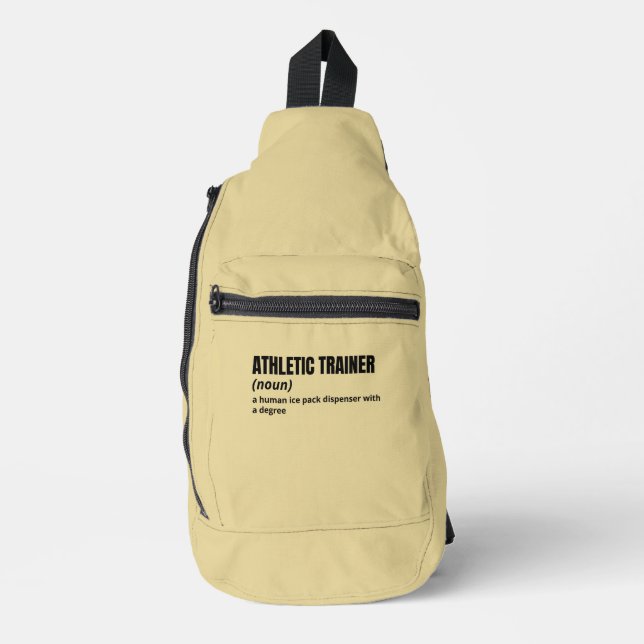 Funny Gym Trainer Definition Sling Bag (Front)