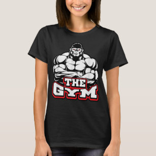Funny GYM Work Hard be Strong Gorilla Silverback M T-Shirt