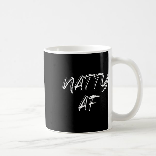 Funny Gym Workout 100% Natty Af Bodybuilding Appar Coffee Mug (Right)