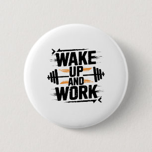 Funny Gym Workout Fitness Bodybuilding Sports Weig Button
